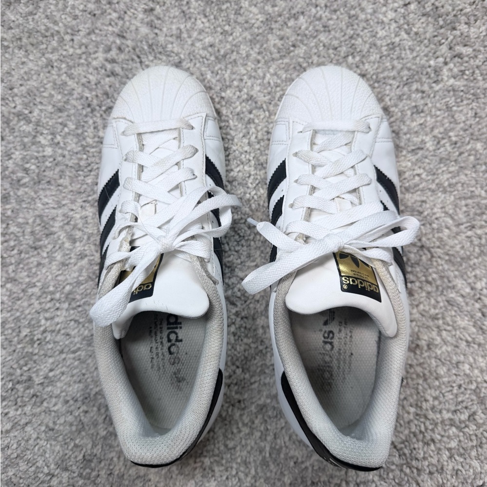 adidas superstar white sneakers women’s size 8 - Picture 7 of 7